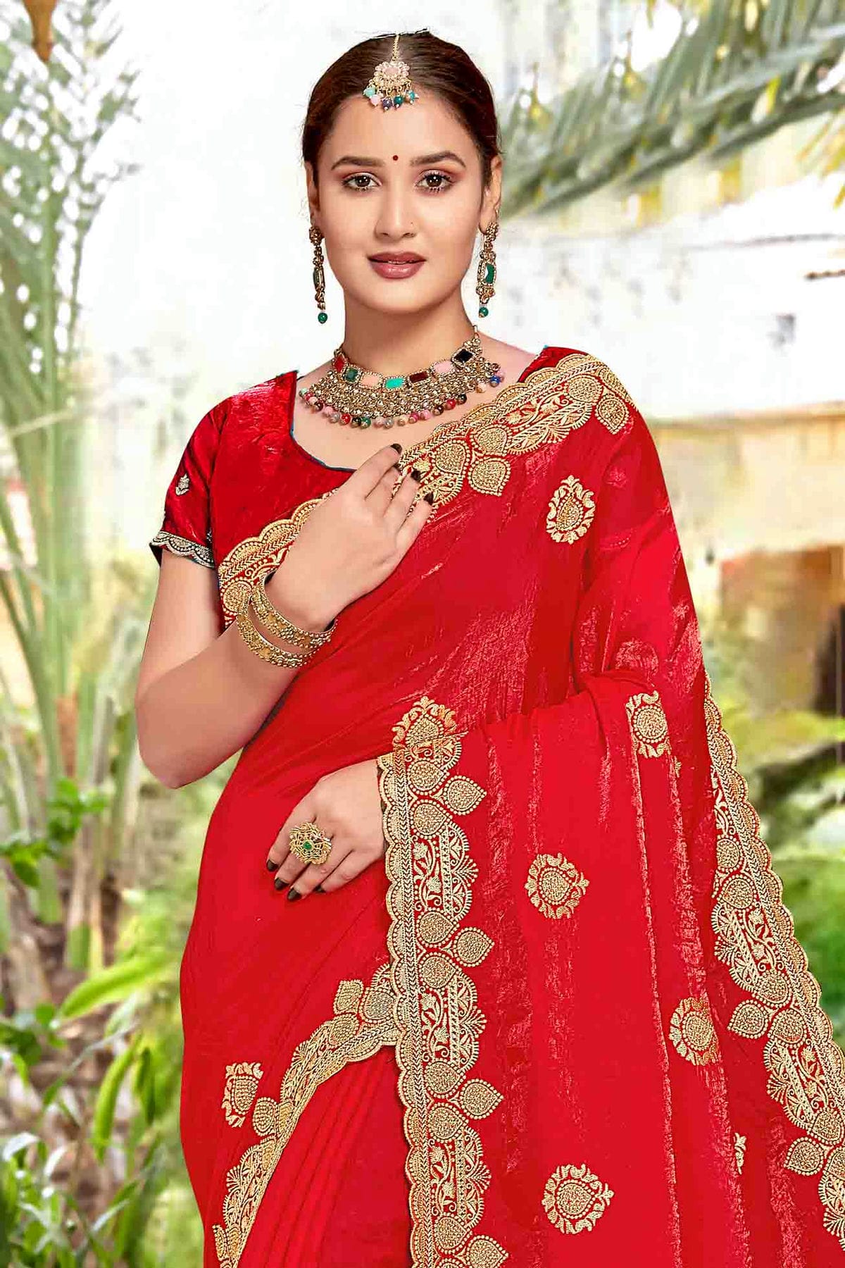 Red Colour Silk Designer Saree VSSD1121969