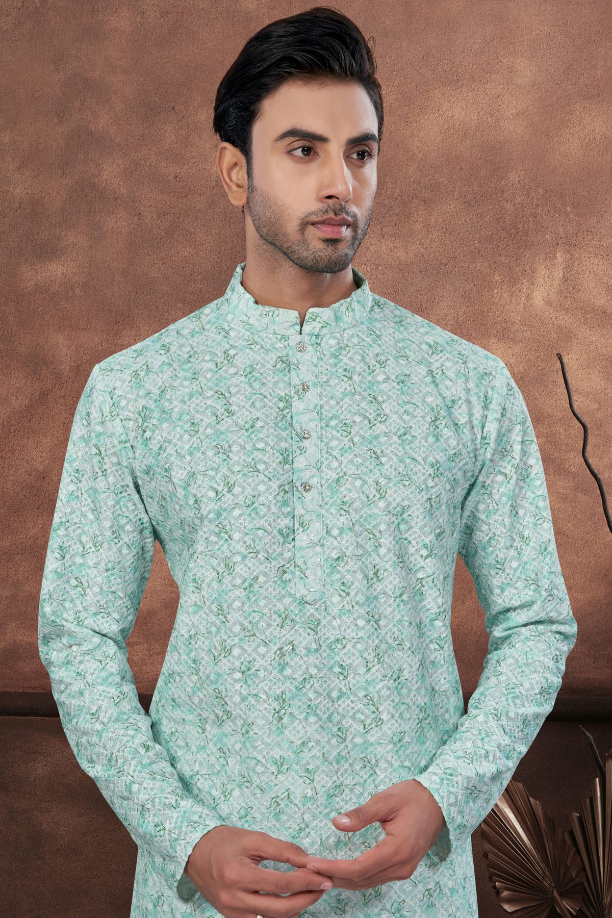 Sea Green Colour Soft Rayon Kurta Pajama VSKP1040673