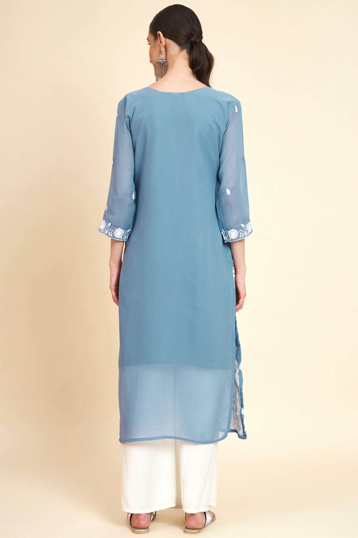 Sky Blue Colour Georgette Kurti VSKR1111049