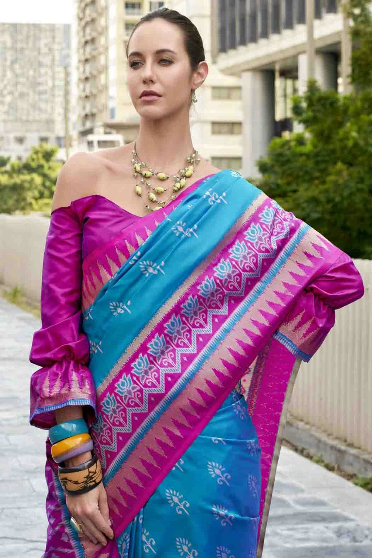 Sky Blue Colour Soft Silk Printed Traditional Sarees VSSD1113726