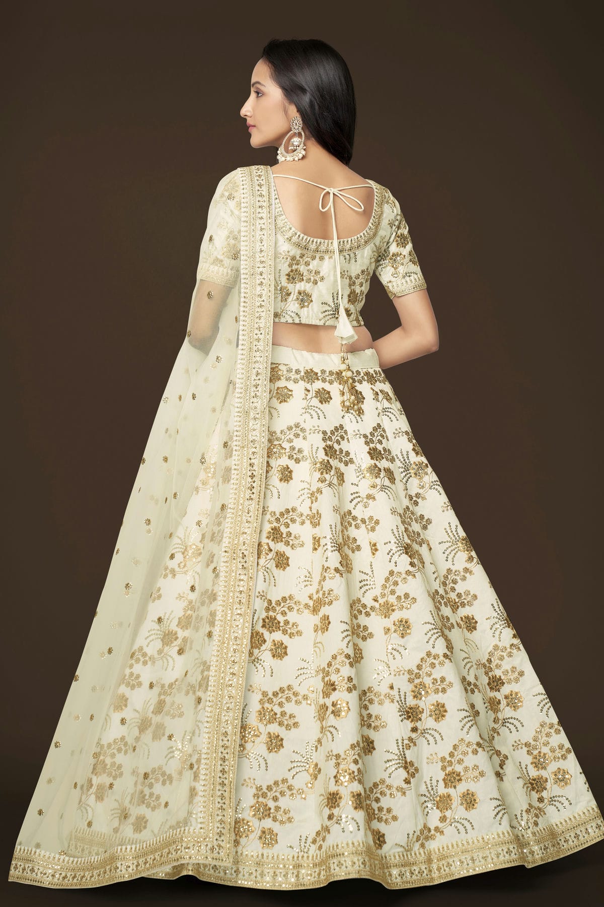 Slub Silk Embroidery A Line Lehenga Choli VSLC1010183