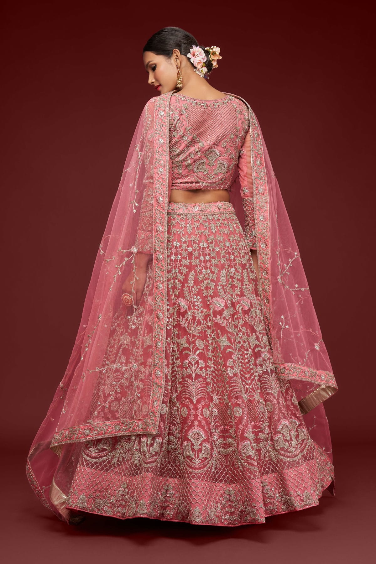 Soft Net Embroidery A Line Lehenga Choli VSLC1010187