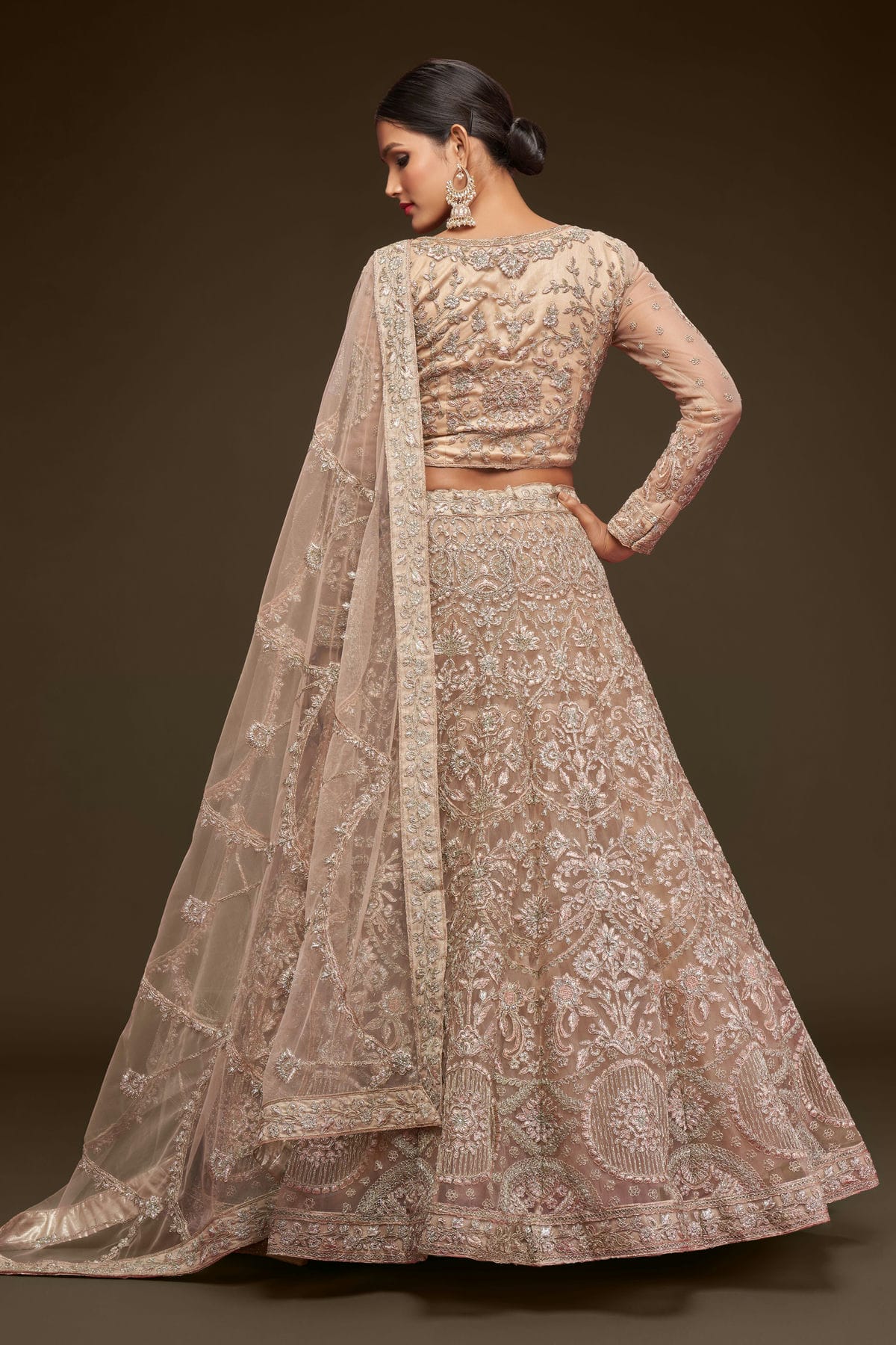 Soft Net Embroidery A Line Lehenga Choli VSLC1010190