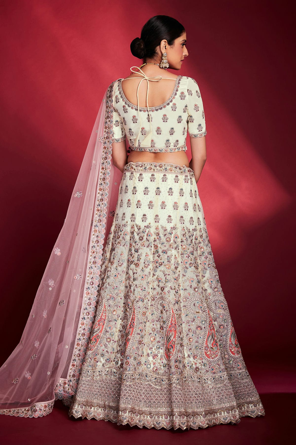 White Colour Embroidery Soft Silk Lehenga Choli VSLD1080717