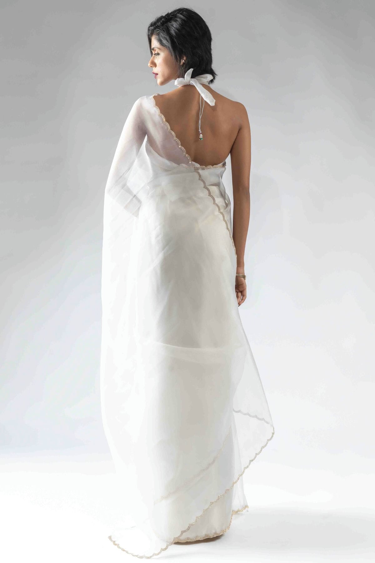 White Colour Tissue Silk Ready To Wear Saree VSSD1122050