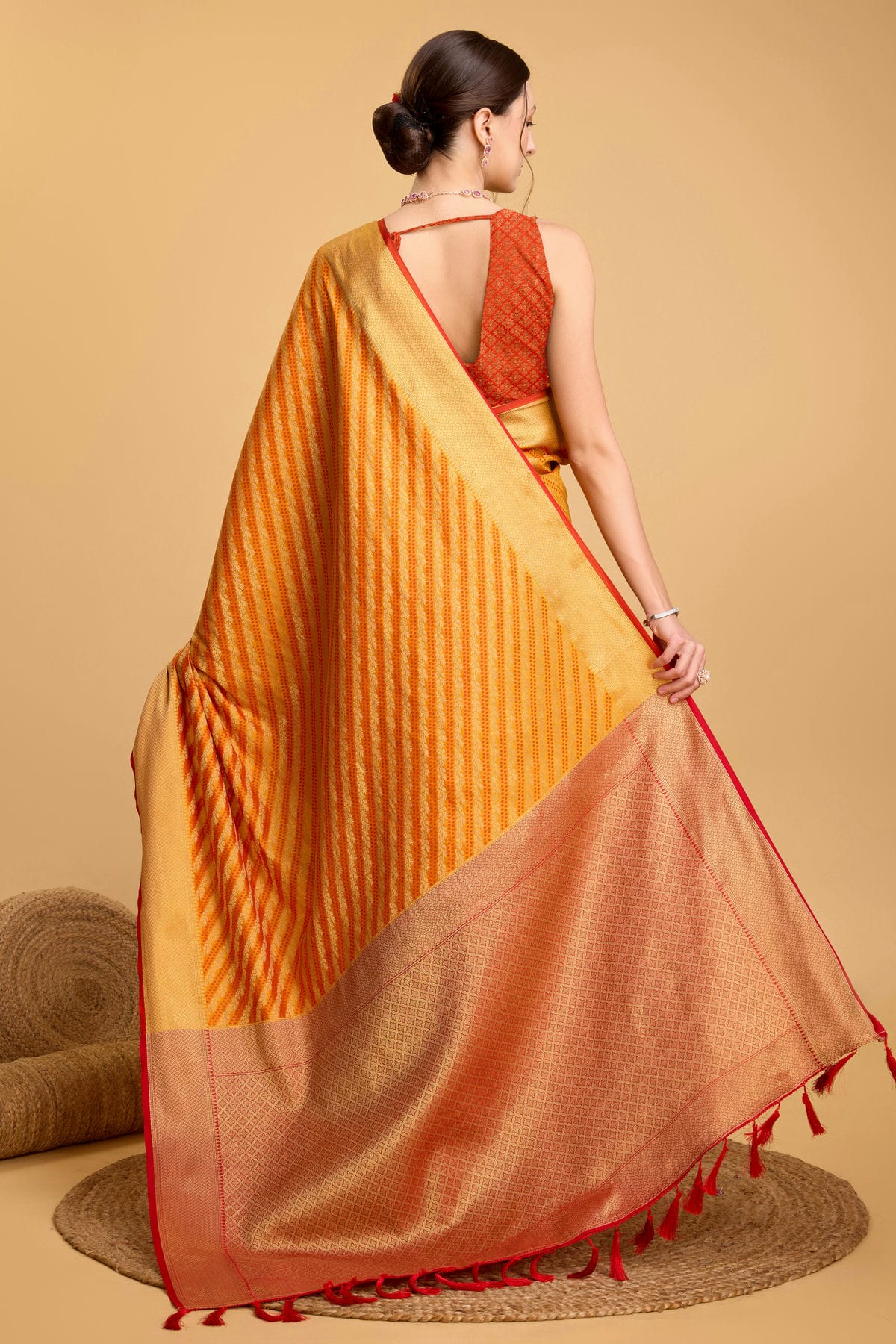 Yellow Colour Patola Silk Saree VSSD1110030