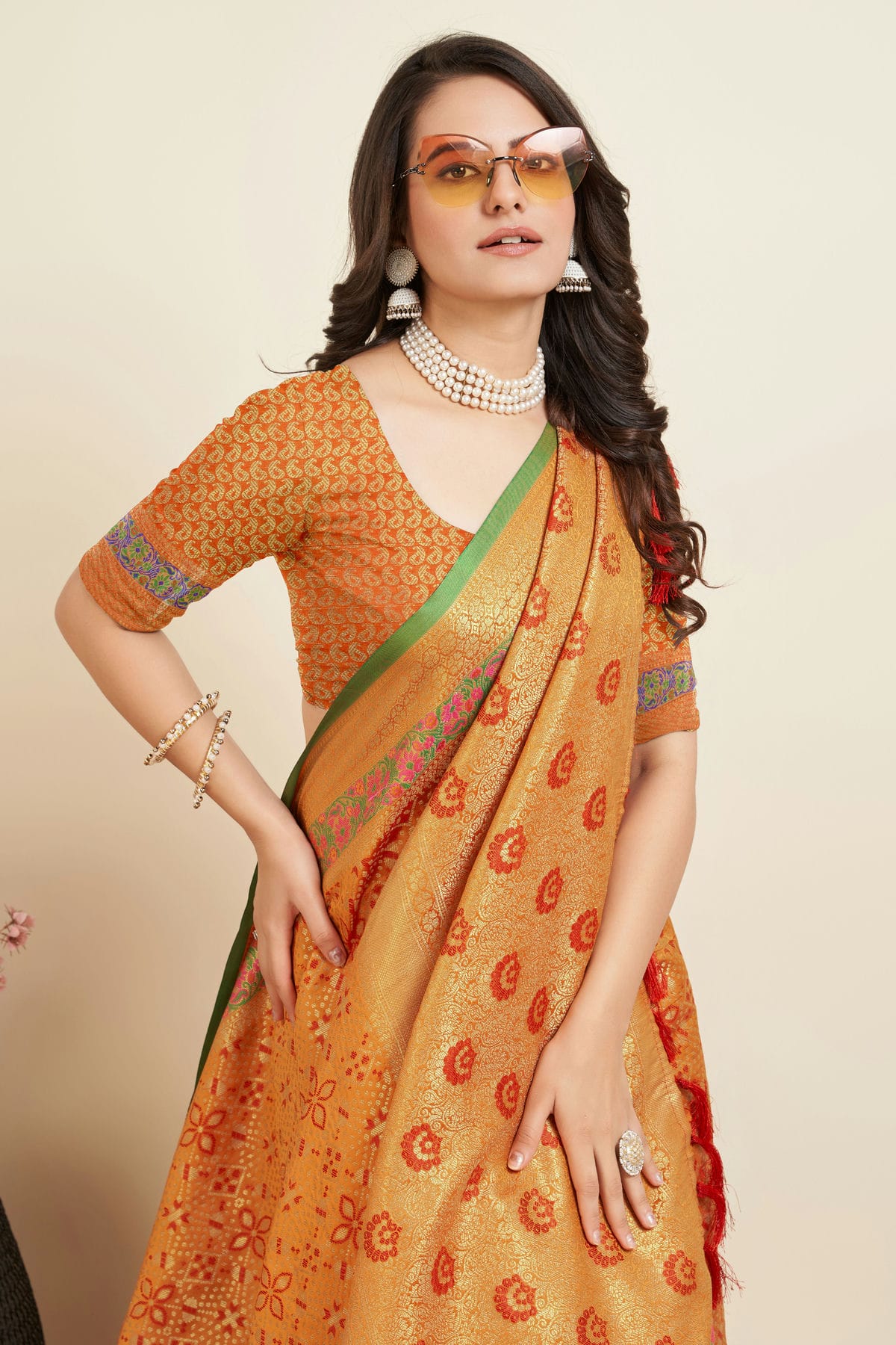 Yellow Colour Patola Silk Saree VSSD1110054
