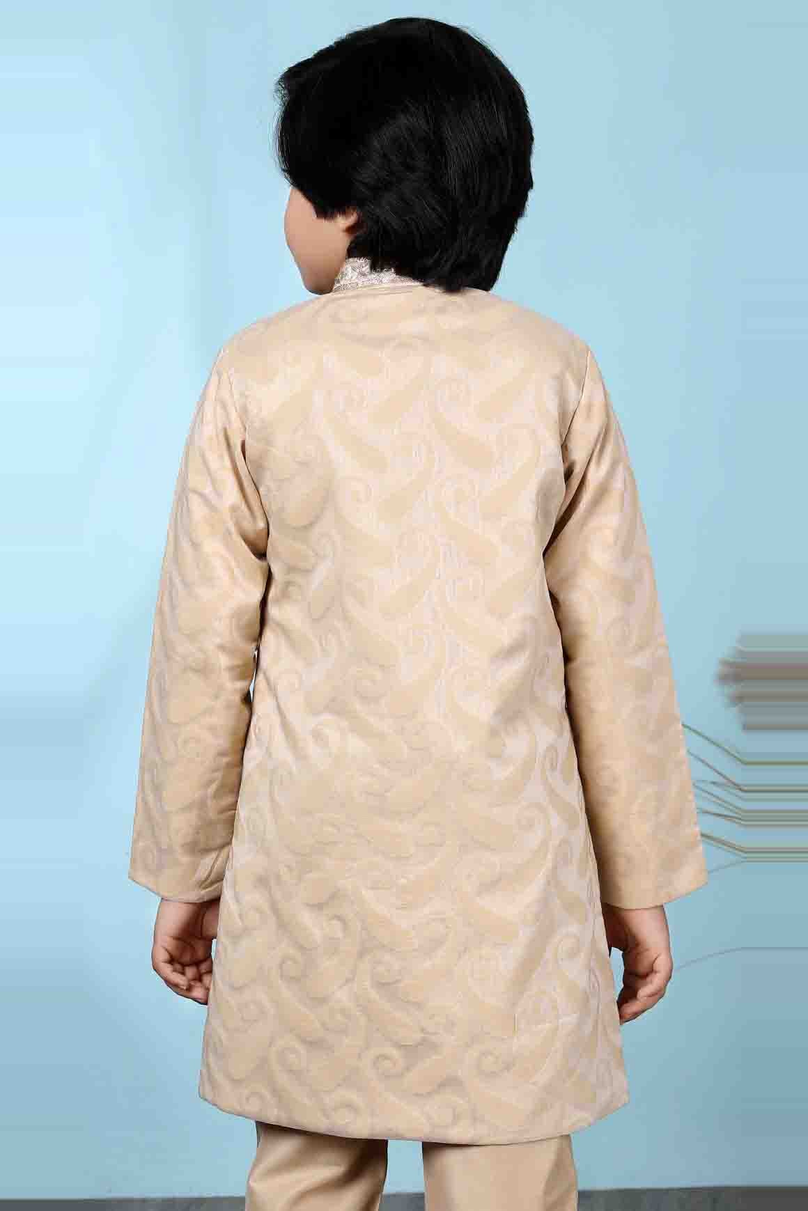Beige Colour Handloom Silk Jacket VSBW1070122