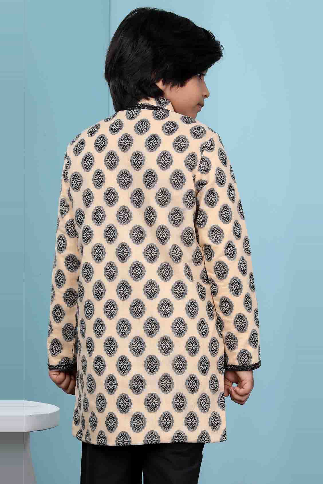 Beige Colour Handloom Silk Jacket VSBW1070140