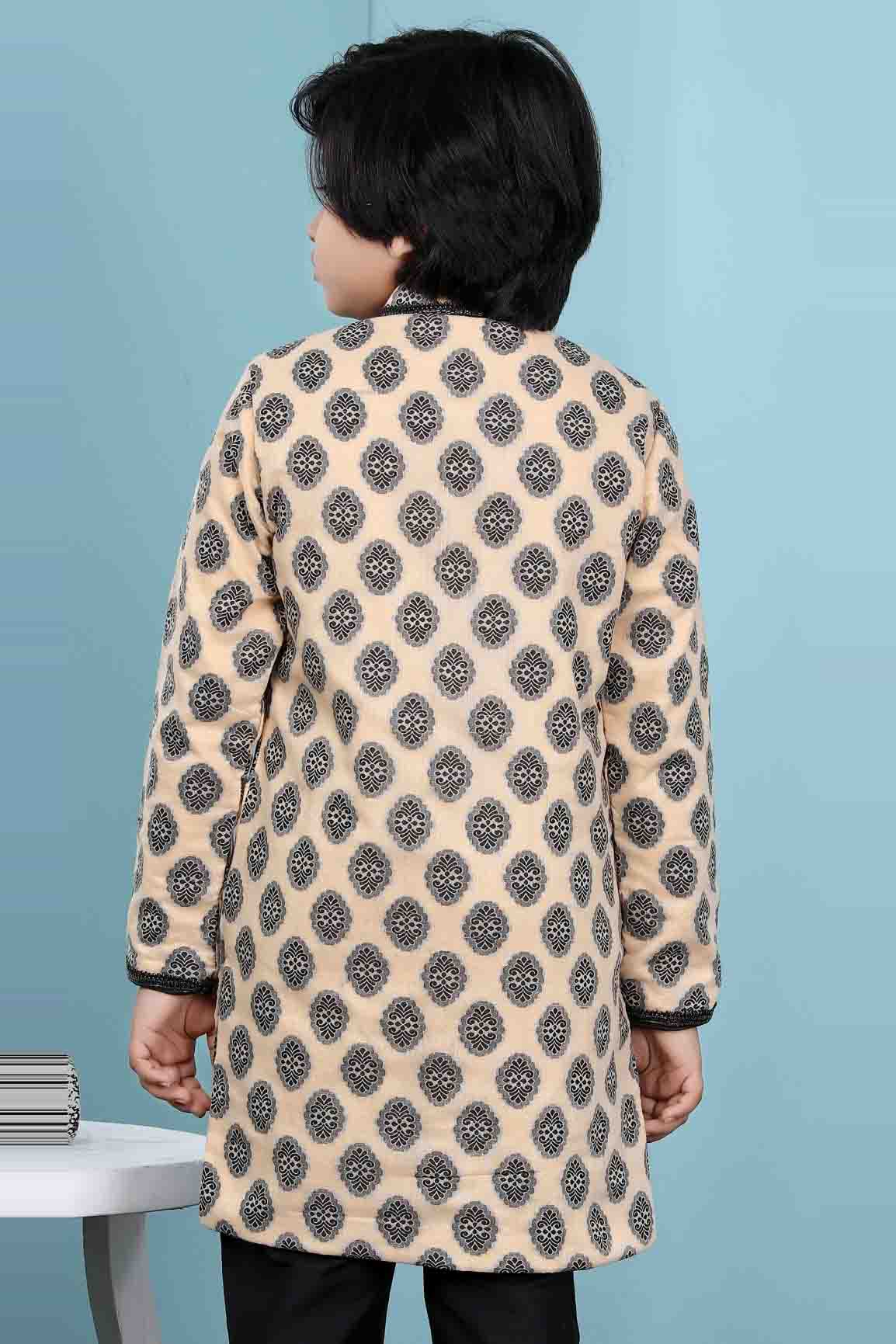 Beige Colour Handloom Silk Jacket VSBW1070142