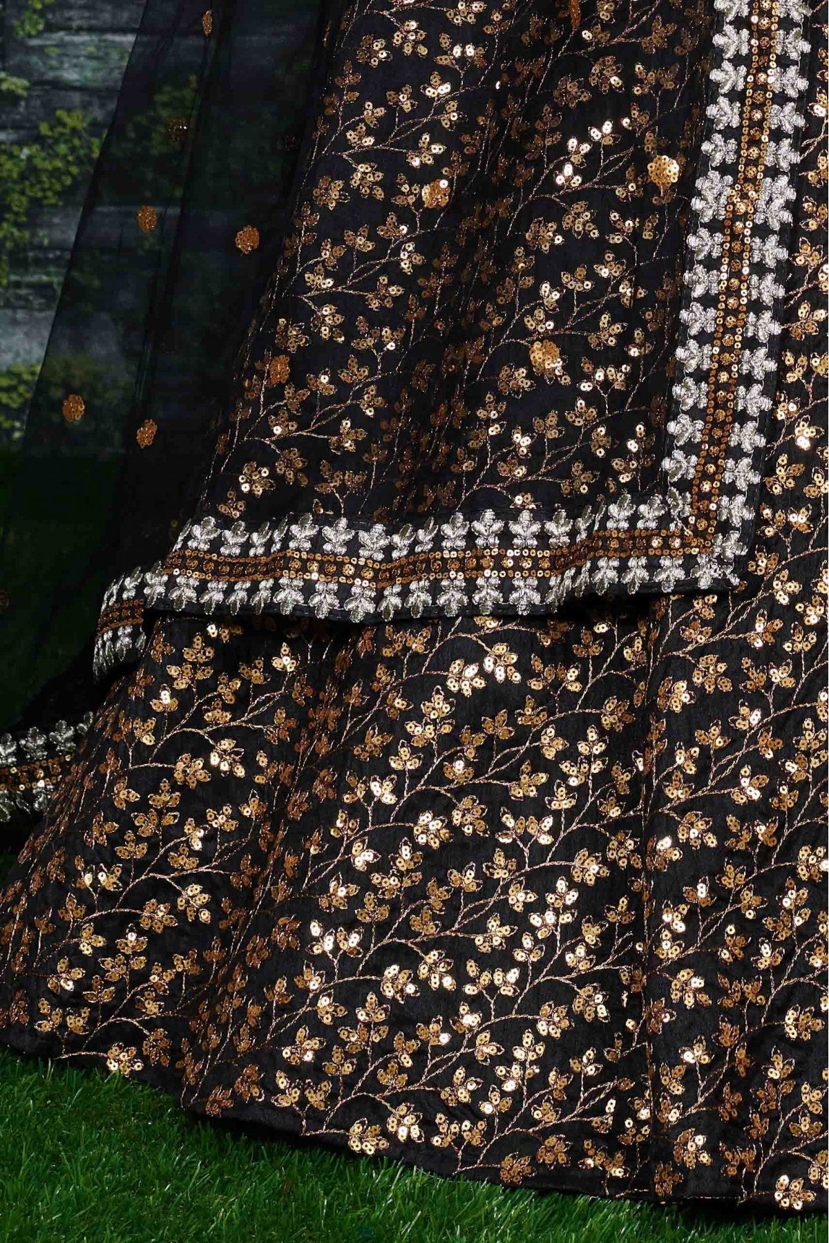 Black Colour Banglori Silk Lehenga Choli VSLC1010011