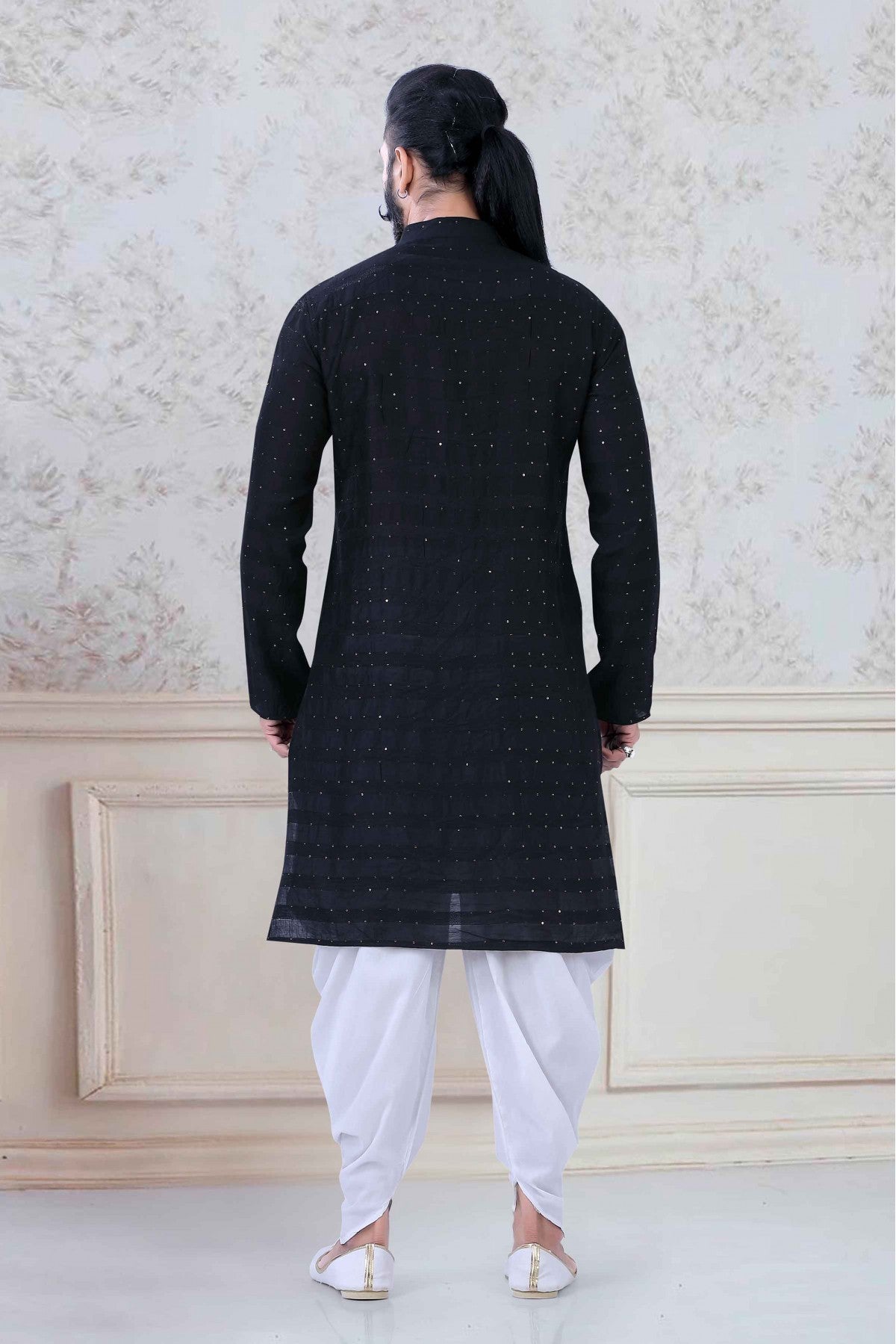 Black Colour Georgette Festival Wear Dhoti Kurta VSKP1130069