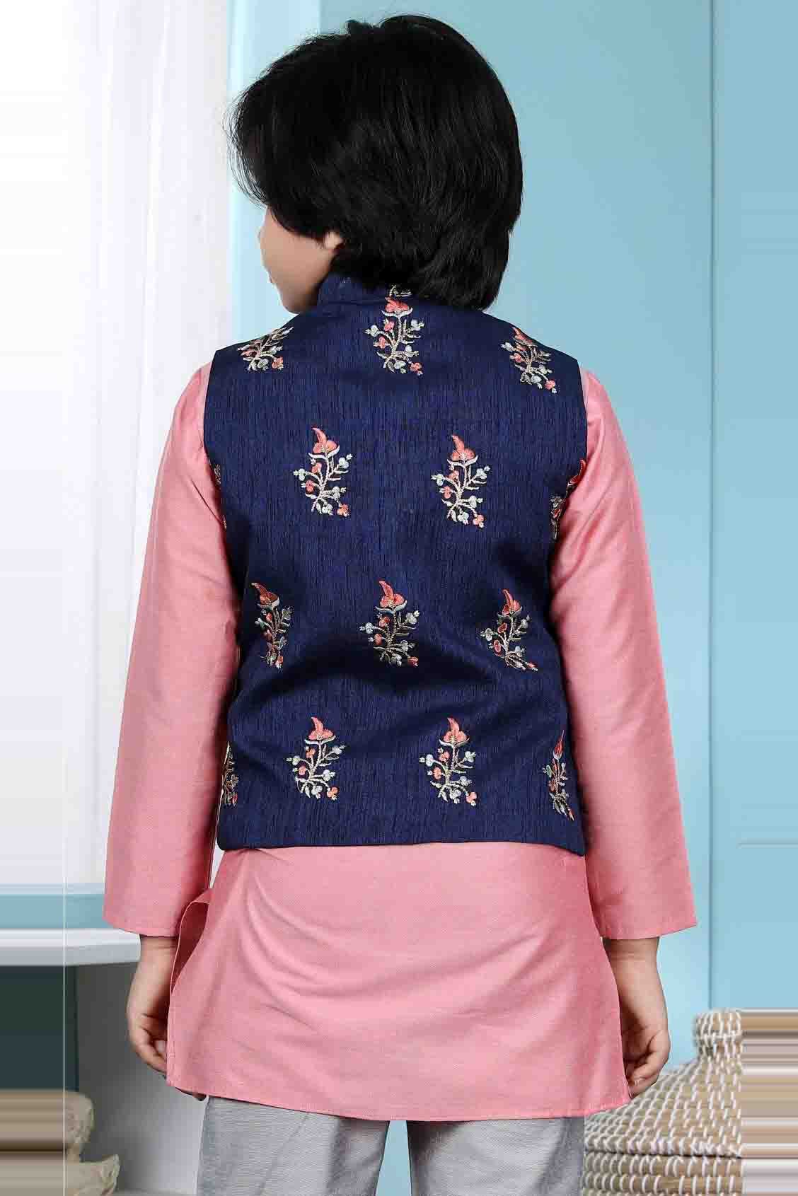 Blue Colour Handloom Silk Jacket VSBW1070136