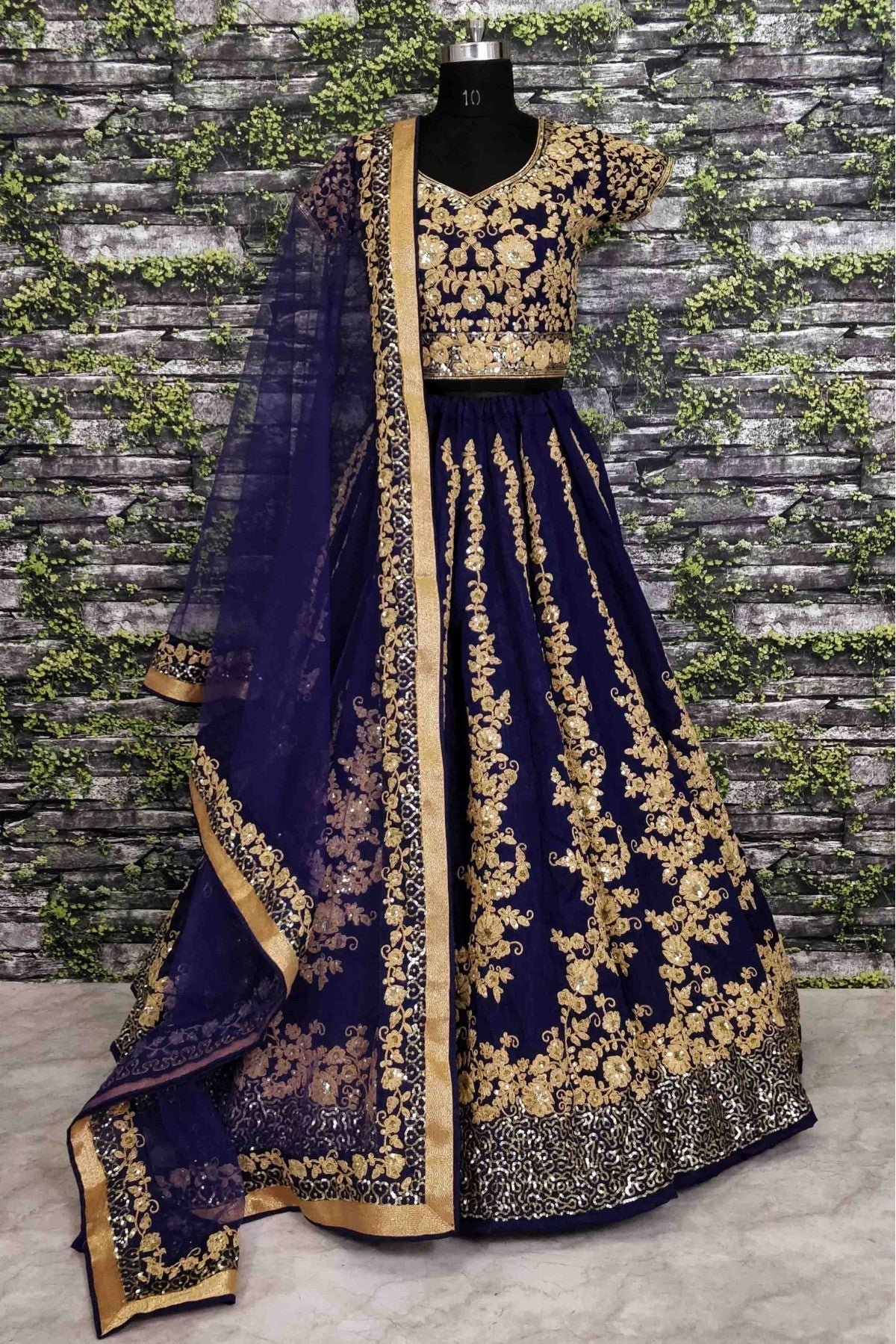 Blue Colour Raw Silk Lehenga Choli VSLC1010015