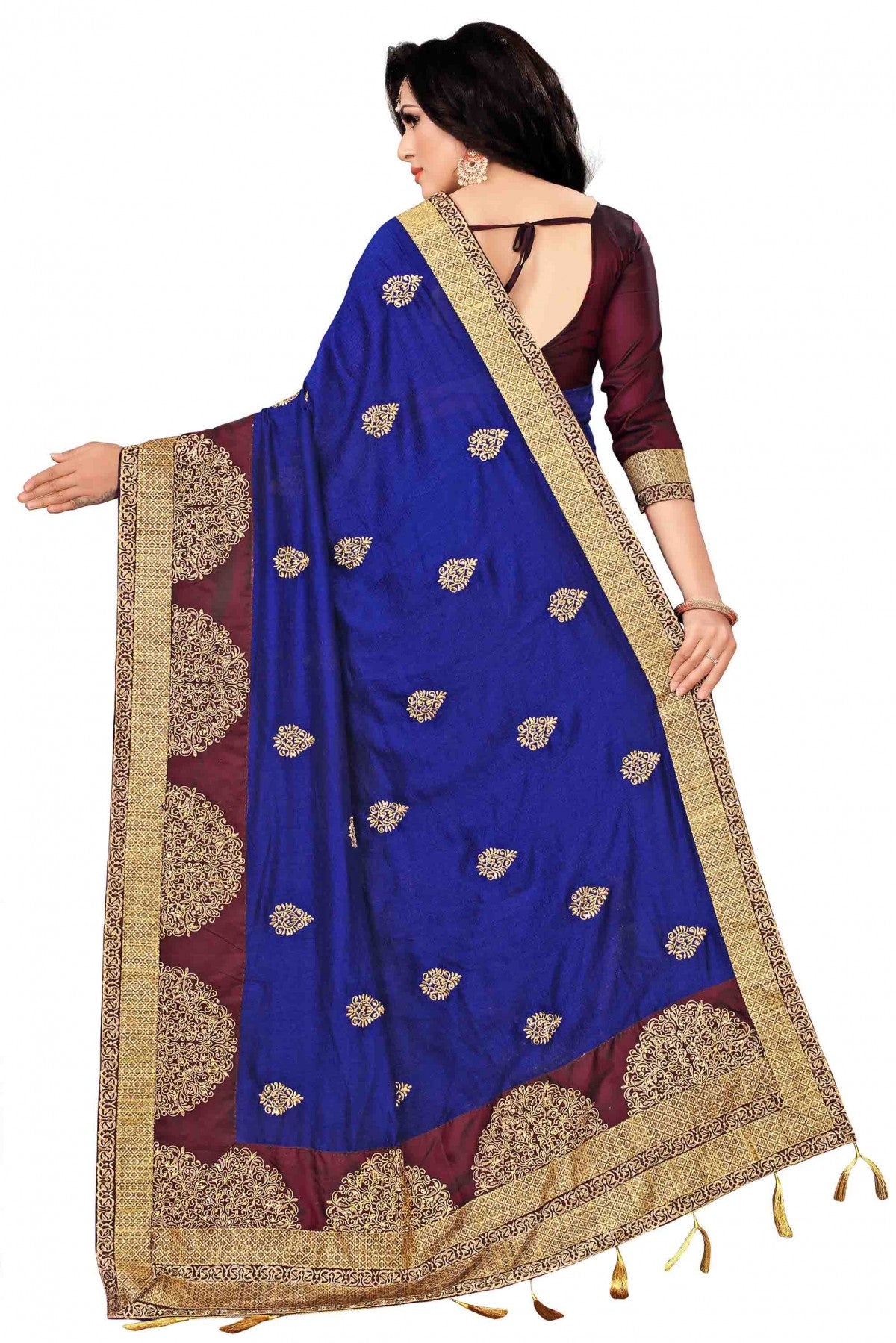 Blue Colour Vichitra Silk Designer Saree VSSD1120534