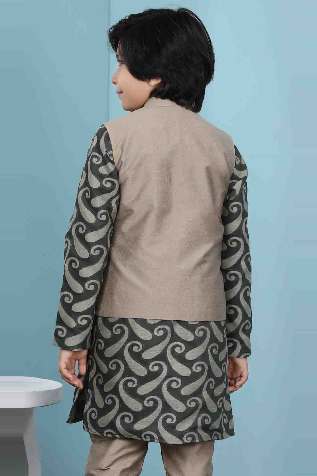 Brown Colour Handloom Silk Jacket VSBW1070146