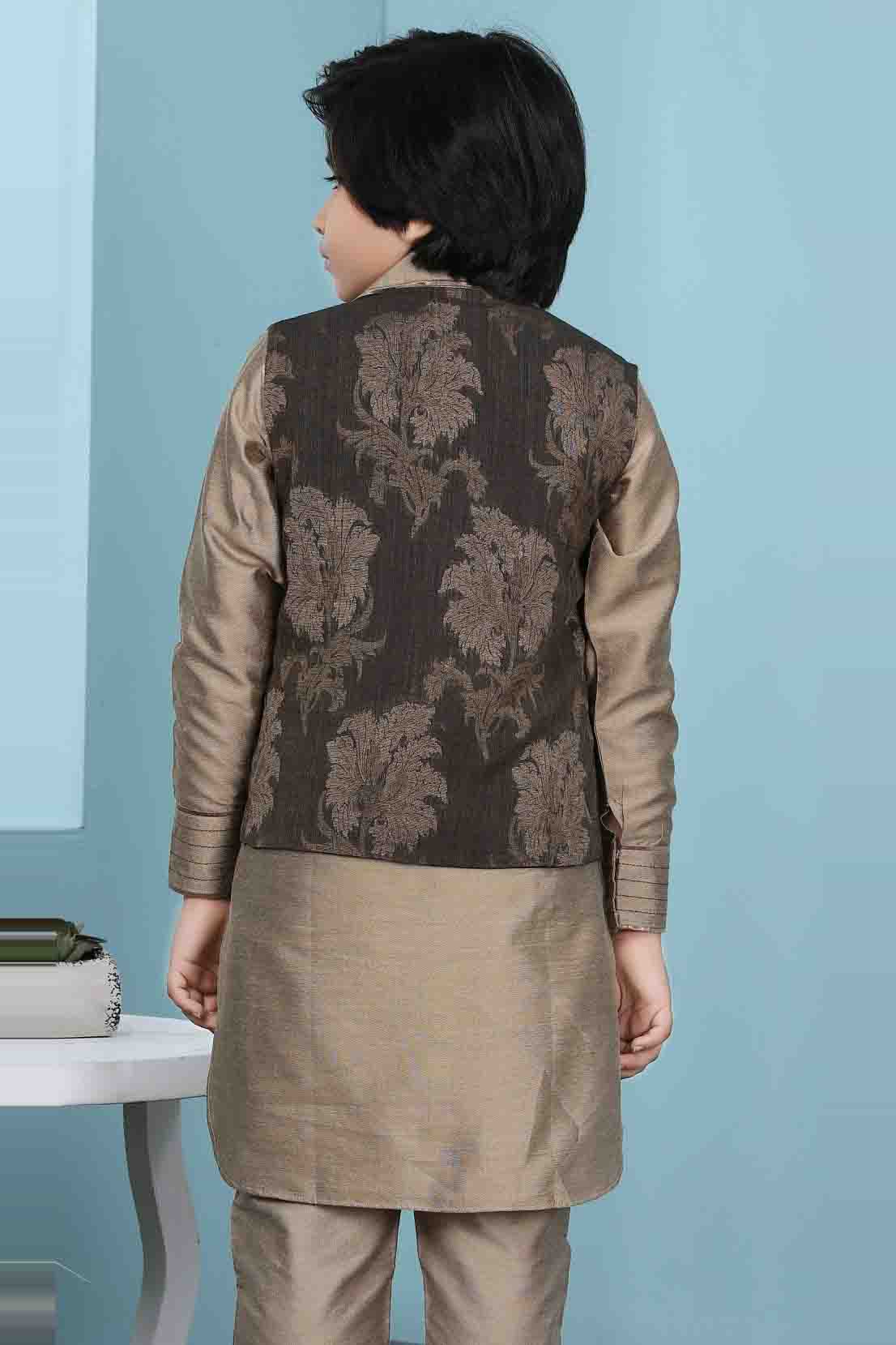 Brown Colour Handloom Silk Jacket VSBW1070150