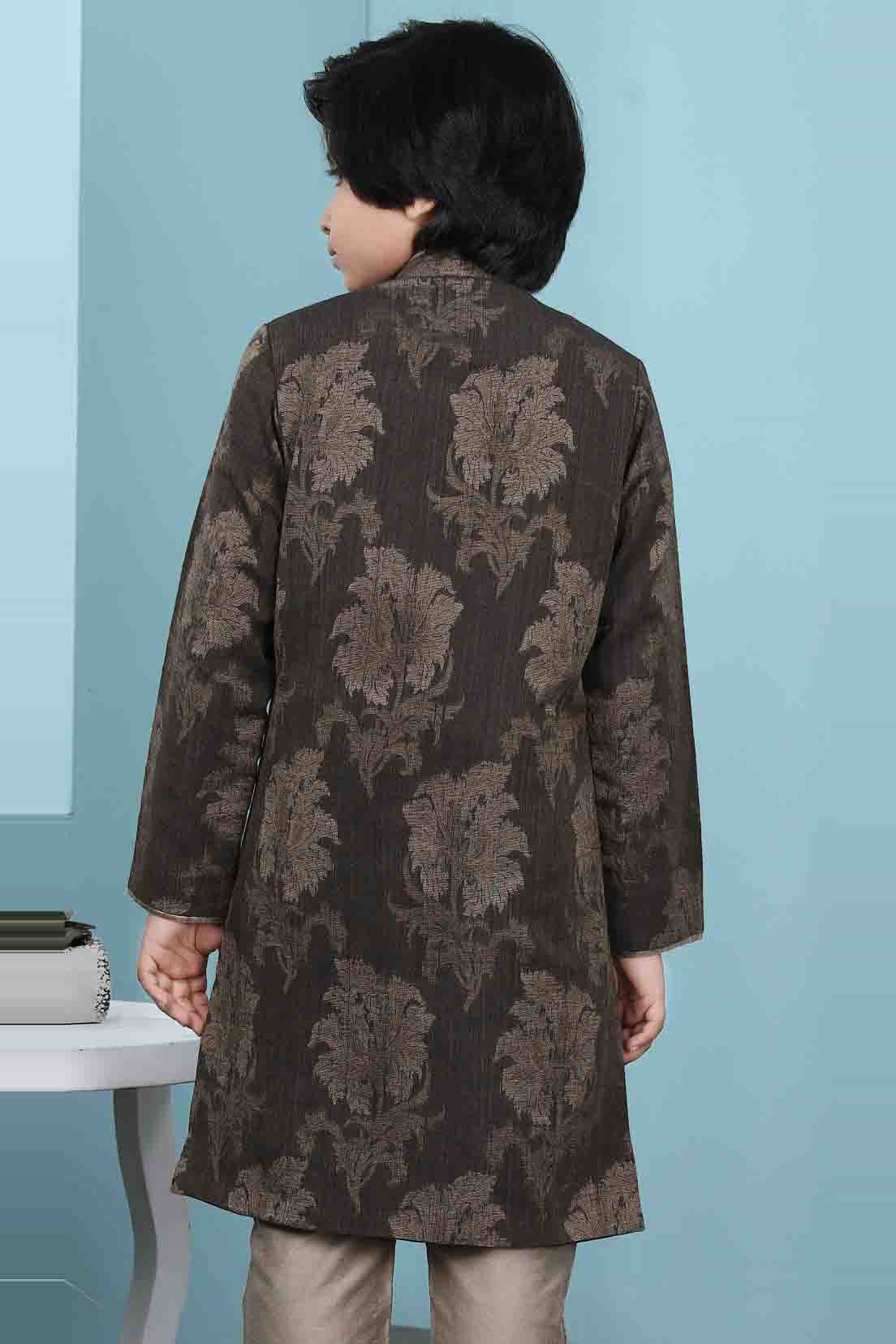 Brown Colour Handloom Silk Jacket VSBW1070151