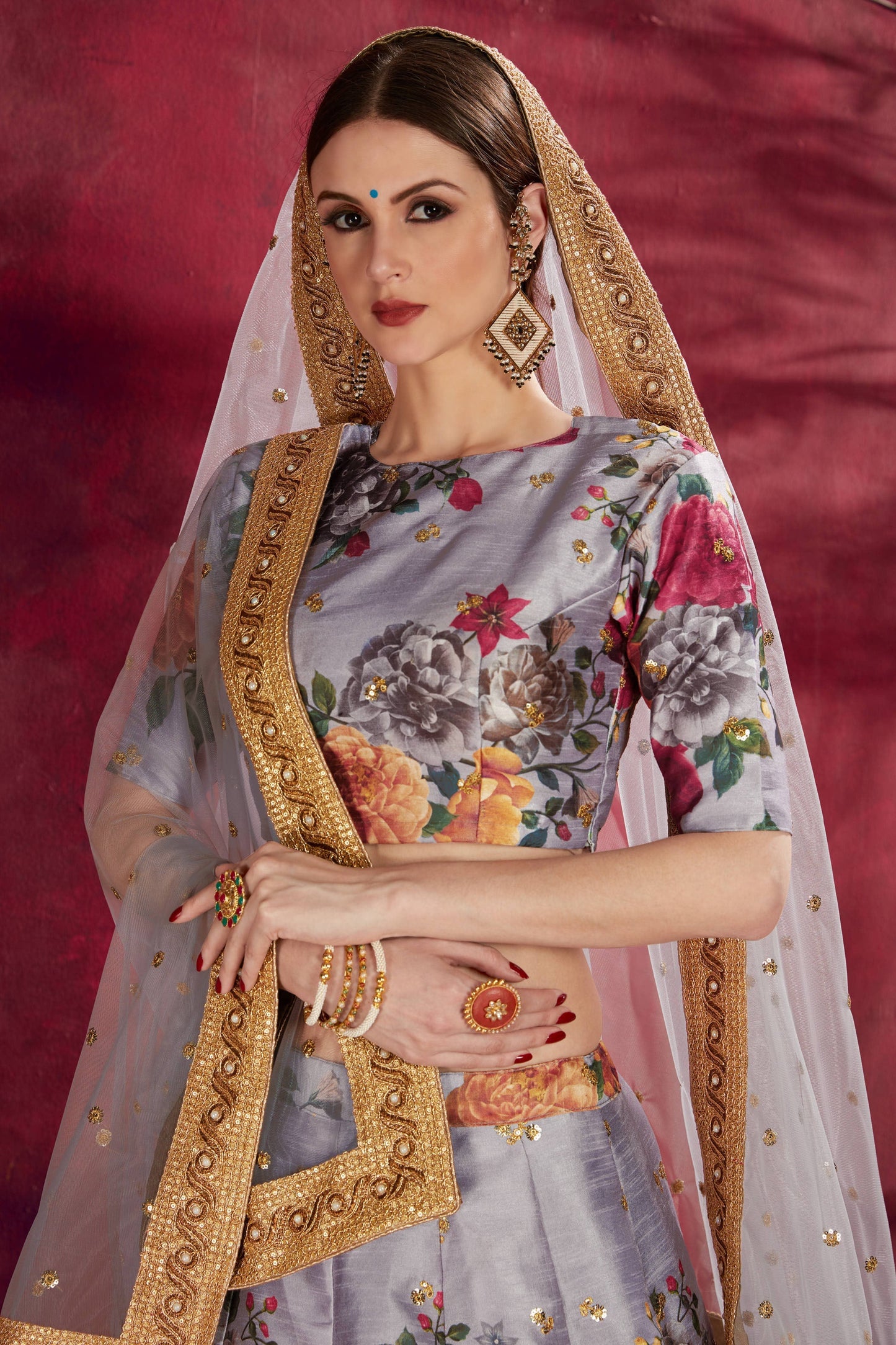 Grey Banglori Silk Designer Lehenga Choli VSLC1010144