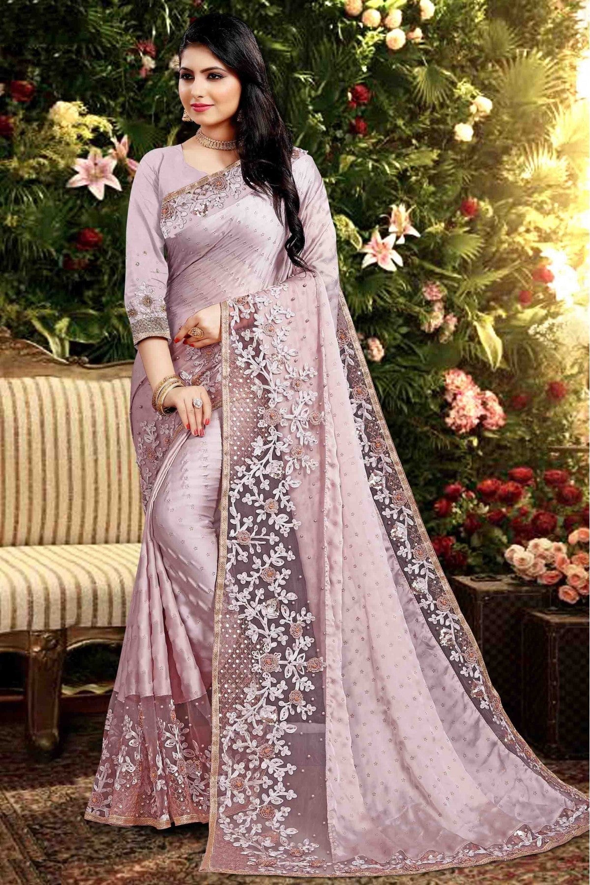 Lavender Colour Rangoli Silk Designer Saree VSSD1120027