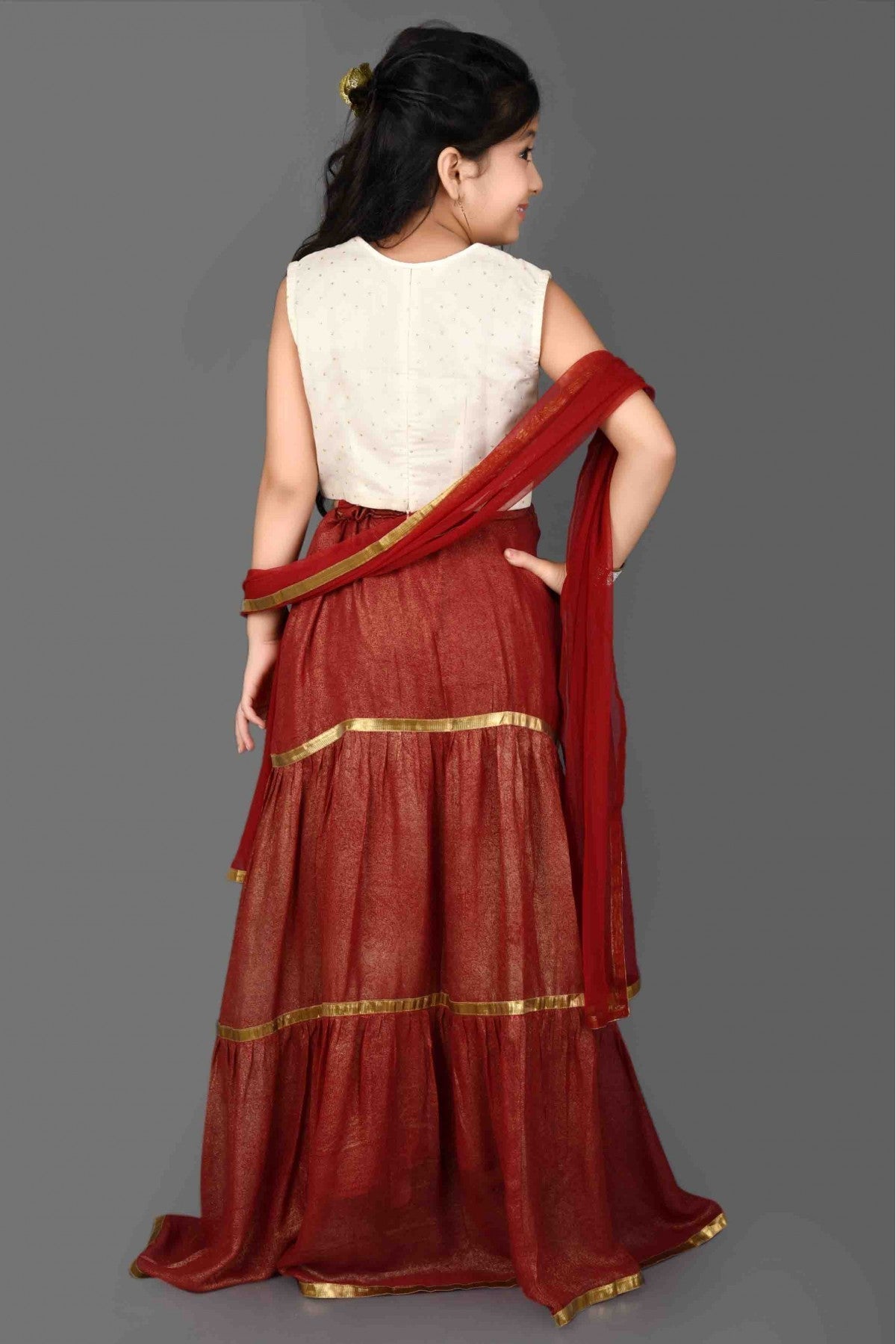 Maroon Colour Georgette Embroidery Lehenga Choli VSGW1070044