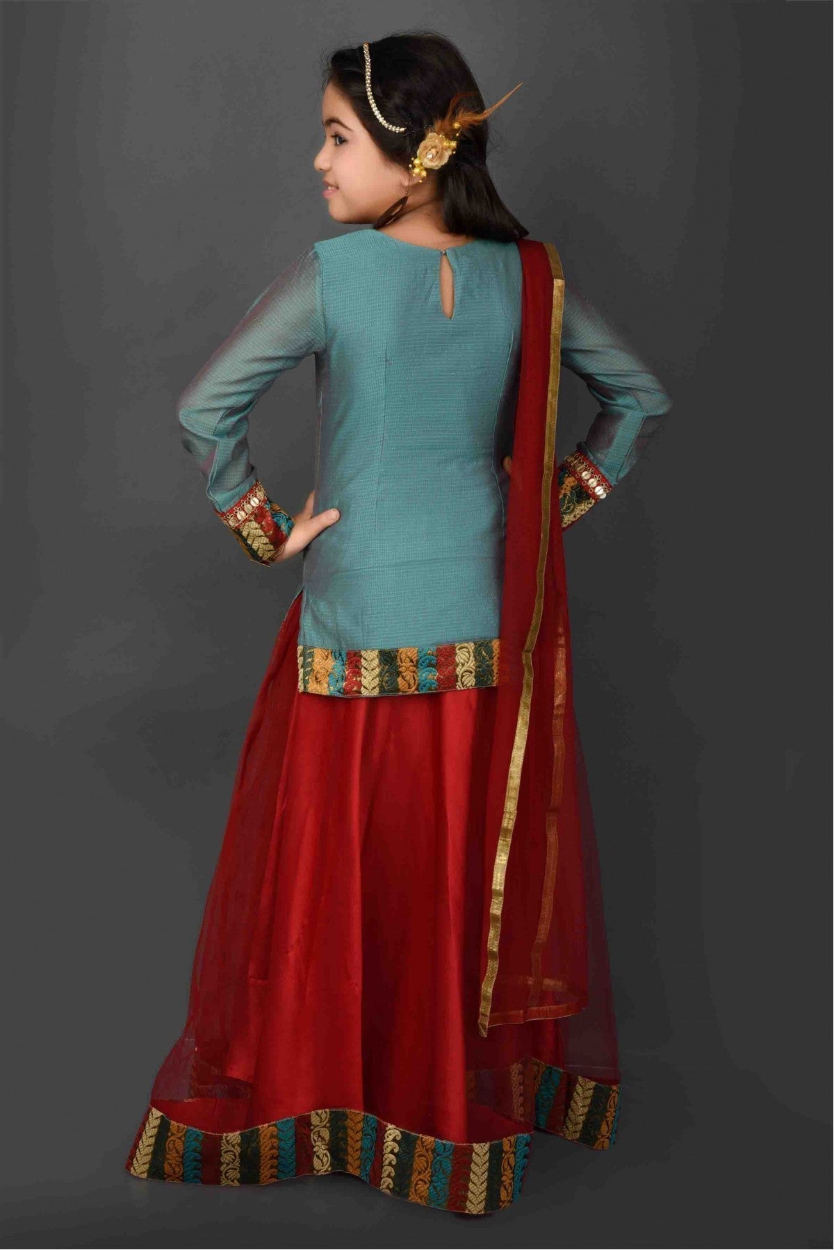 Maroon Colour Net Embroidery Lehenga Choli VSGW1070040