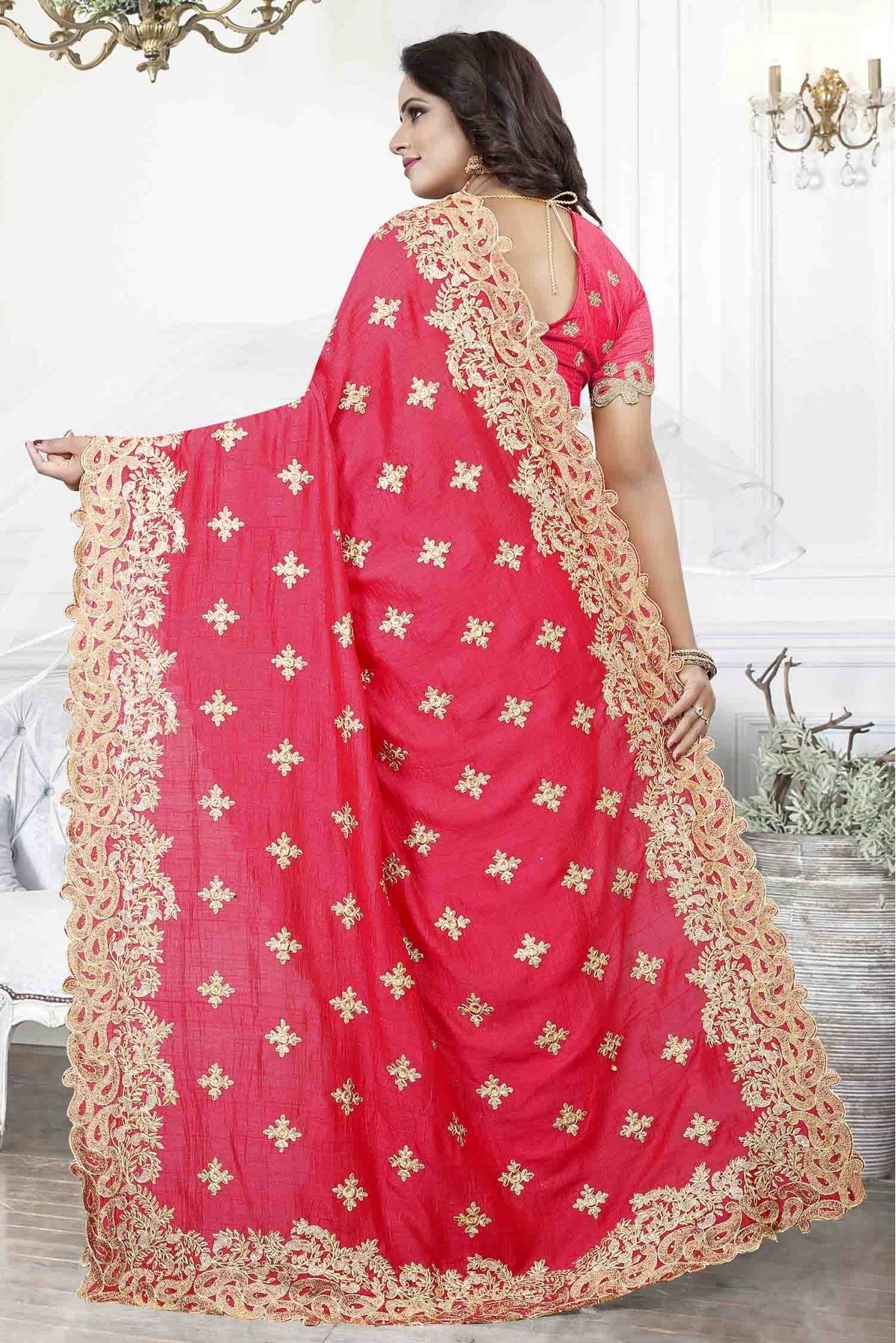 Pink Colour Cherry Silk Designer Saree VSSD1120488