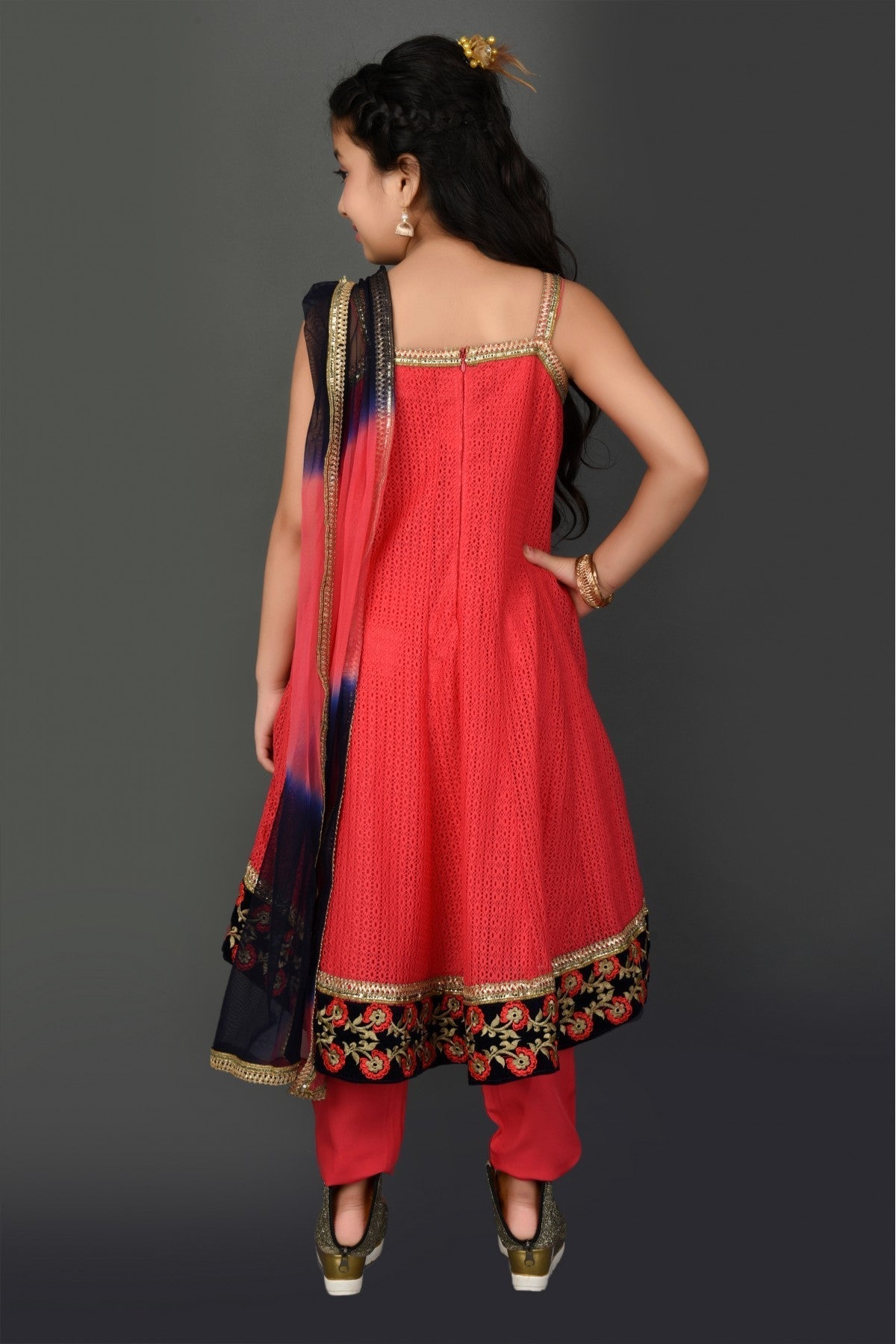 Pink Colour Net Embroidery Anarkali Suit VSGW1070051