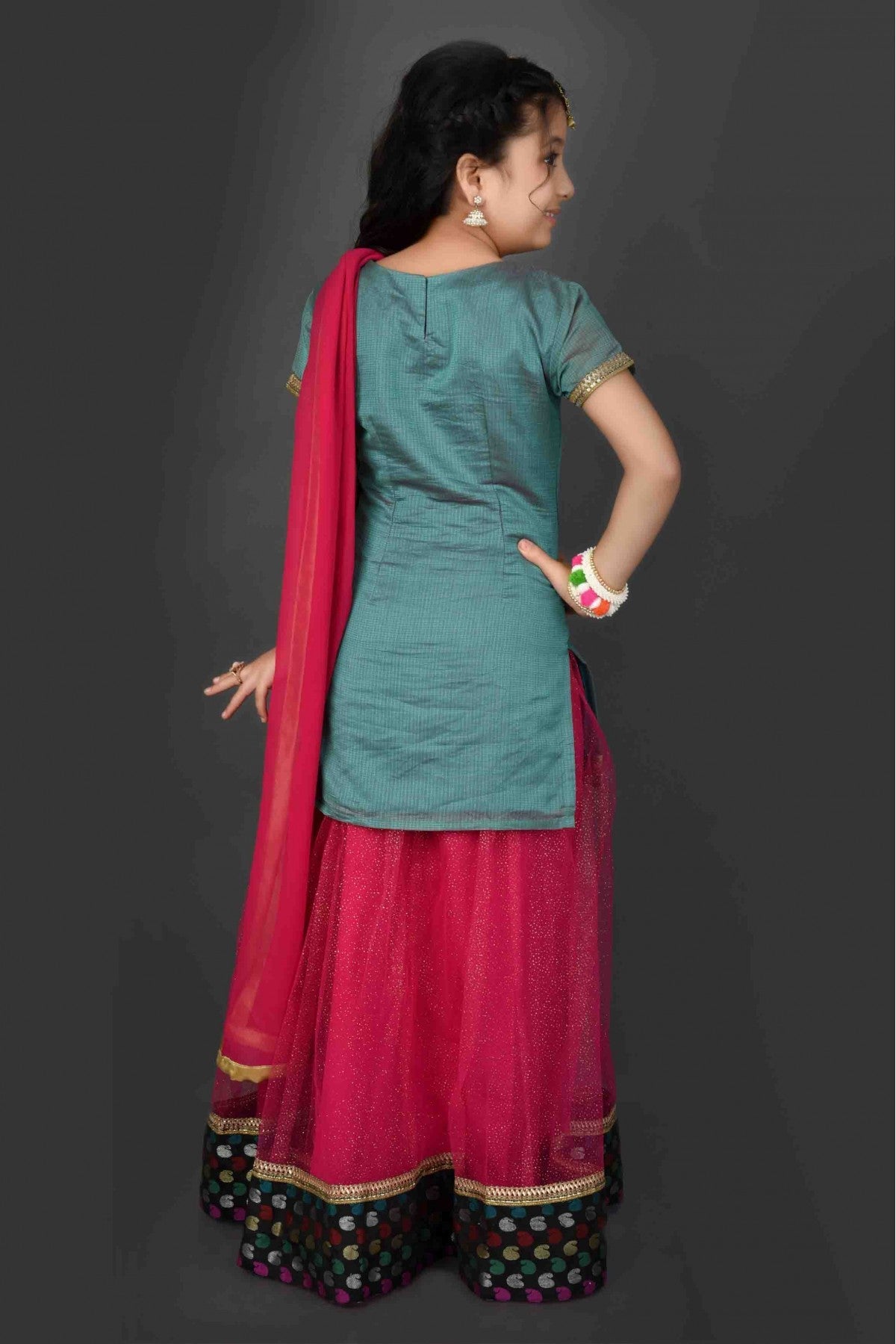 Pink Colour Net Embroidery Lehenga Suit VSGW1070042