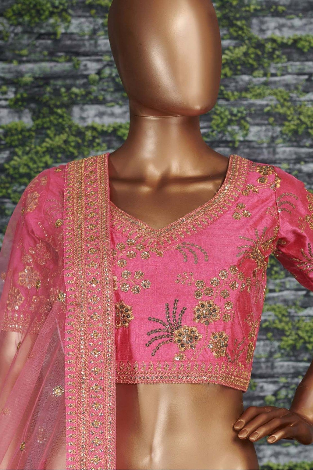 Pink Colour Thai Silk Lehenga Choli VSLC1010058