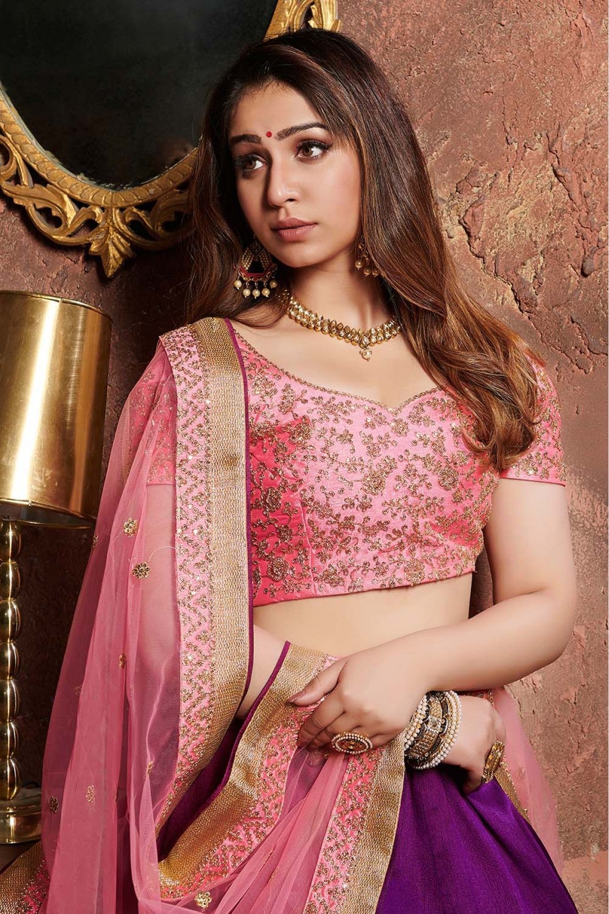 Purple Colour Silk Lehenga Choli VSLC1010046