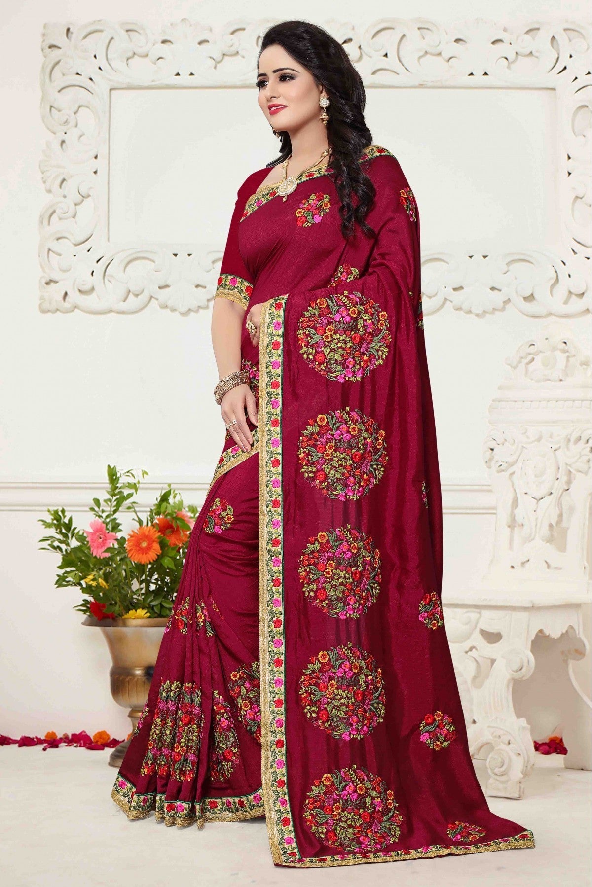 Red Colour Silk Saree VSSD1120418