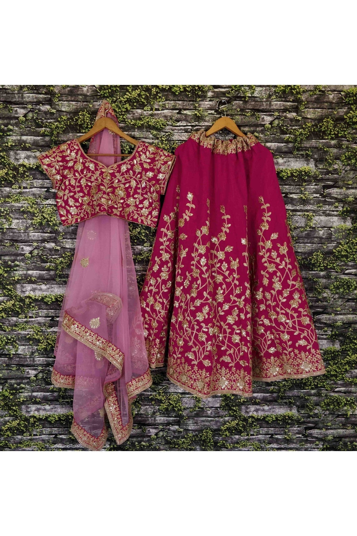 Red and Wine Colour Banglori Silk Lehenga Choli VSLC1010008