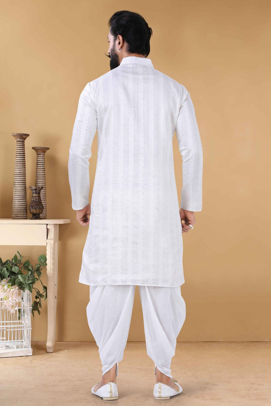 White Colour Georgette Kurta Pajama VSKP1130105