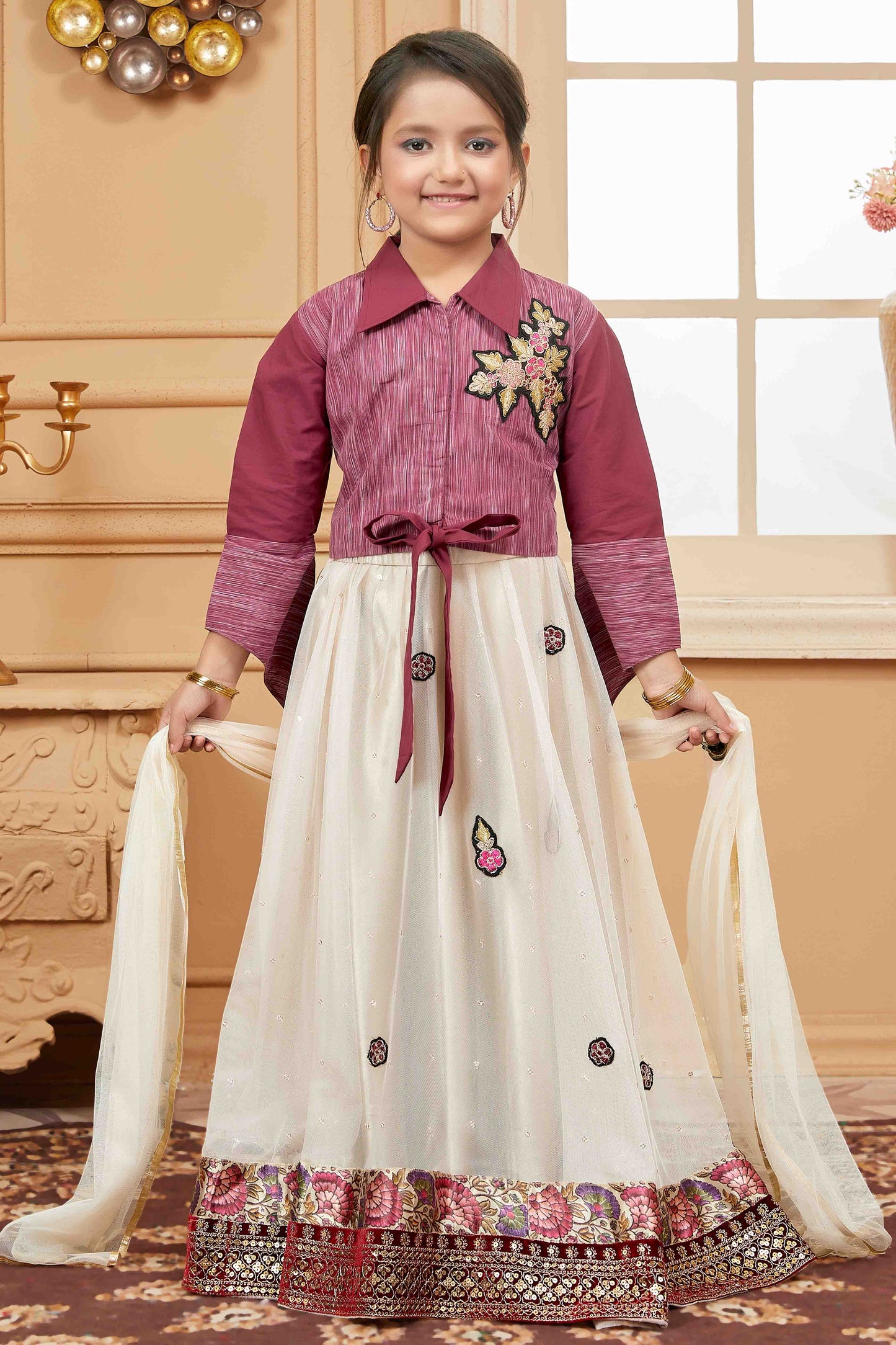 White Colour Net Lehenga Choli VSGW1070738