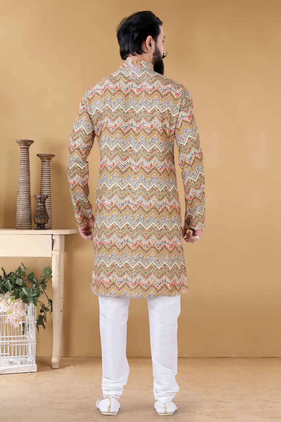 Yellow Colour Cotton Kurta Pajama VSKP1130079