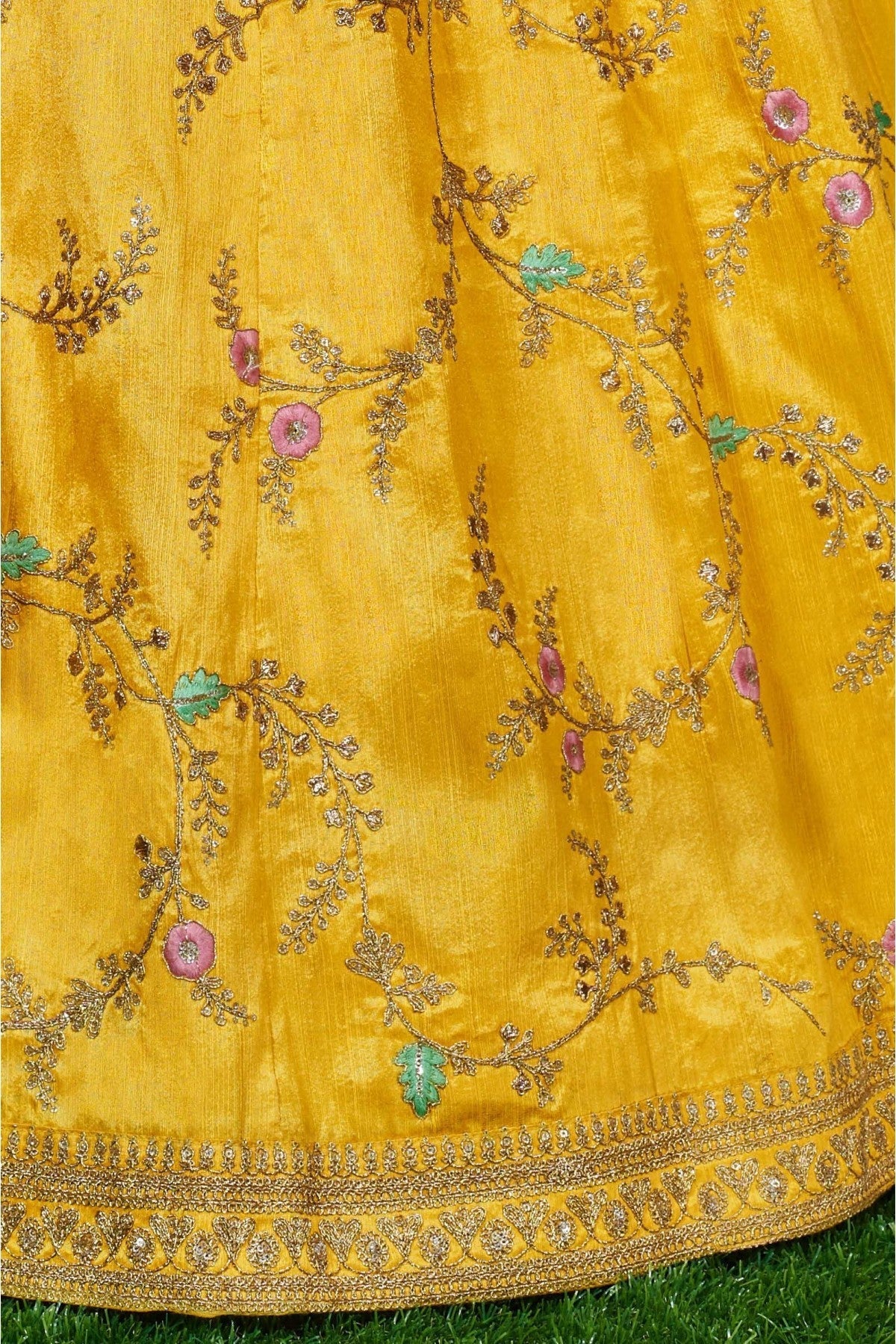 Yellow Colour Mulberry Silk Lehenga Choli VSLC1010055