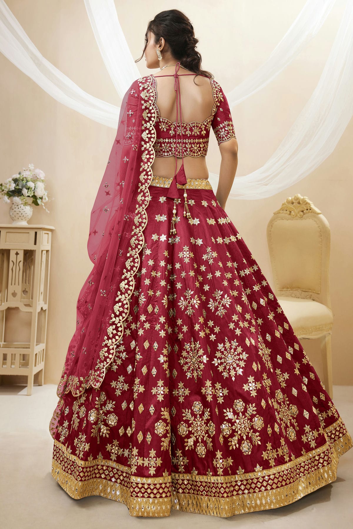 Art Silk Embroidery A Line Lehenga Choli VSLC1010219