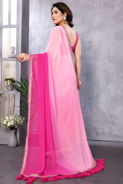 Baby Pink Colour Georgette Saree VSSD1180166