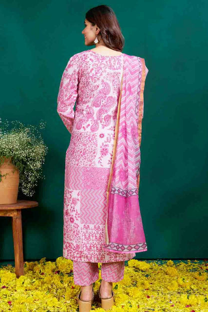 Baby Pink Colour Rayon Stitched Pant Style Suit VSSS1140937