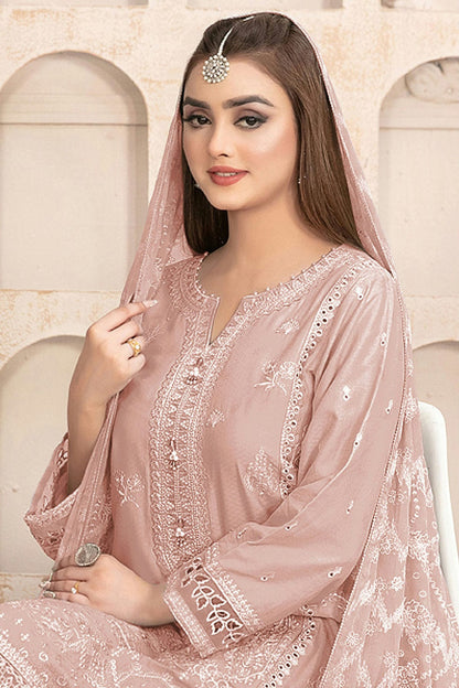 Baby Pink Colour Semi Stitched Faux Georgette Pakistani Suit VSSM1140182
