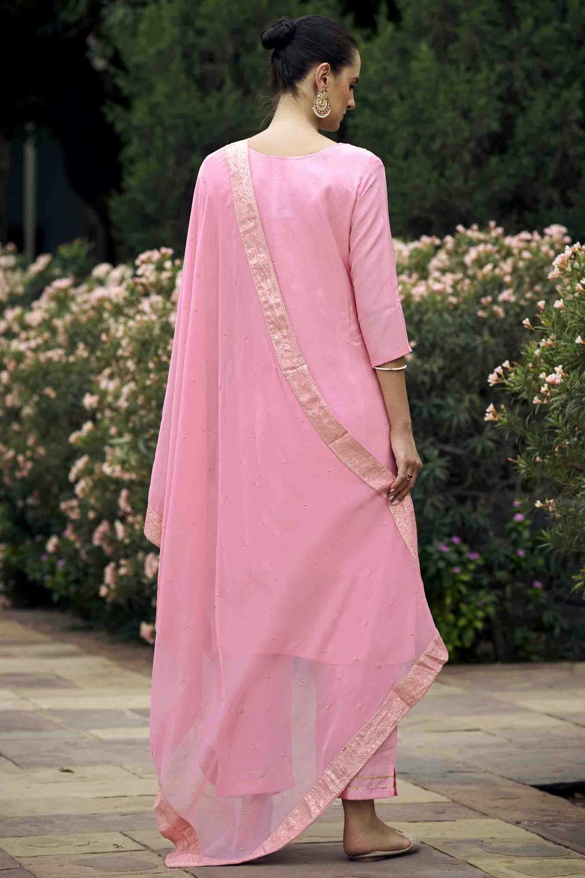 Baby Pink Colour Viscose Rayon Woven Pant Style Suit VSSS1113626