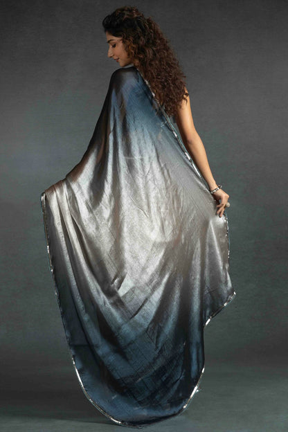 Beige Colour Fendi Satin Silk Ready To Wear Saree VSSD1122038