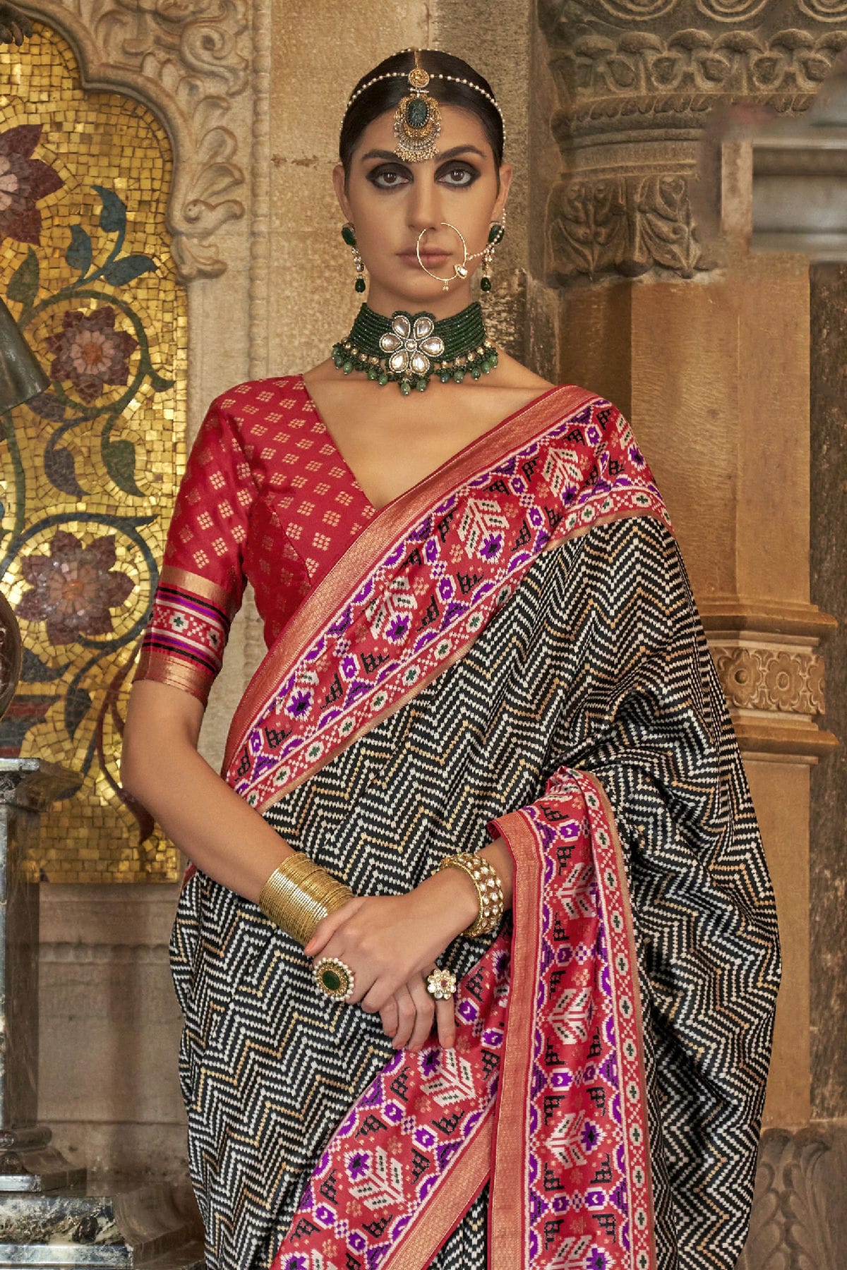Black Colour Banarasi Silk Saree VSSD1110268