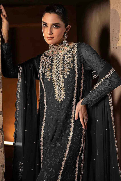 Black Colour Faux Georgette Pakistani Suit VSSM1140893