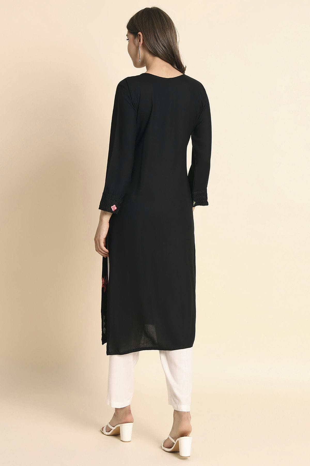 Black Colour Rayon Kurti VSKR1111111