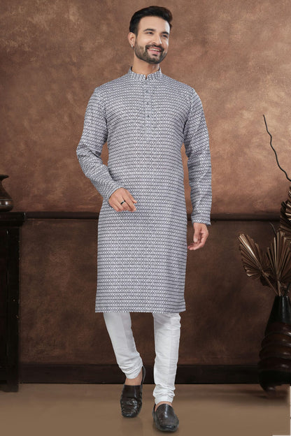 Black Jacquard Kurta Pajama