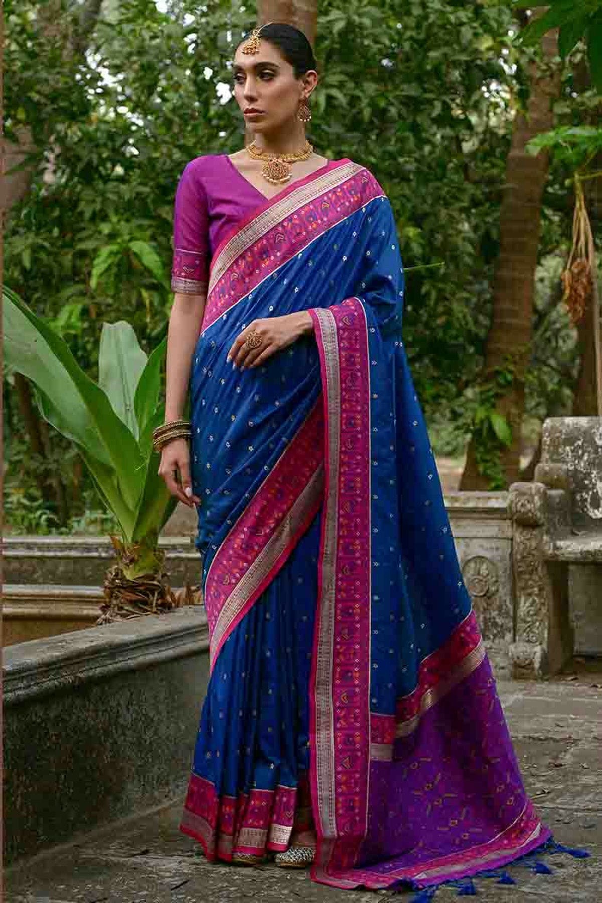 Blue Colour Banarasi Silk Traditional Saree VSSD1260059