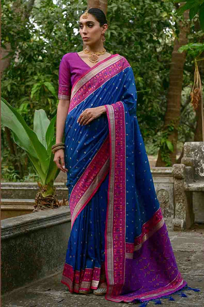 Blue Colour Banarasi Silk Traditional Saree VSSD1260059