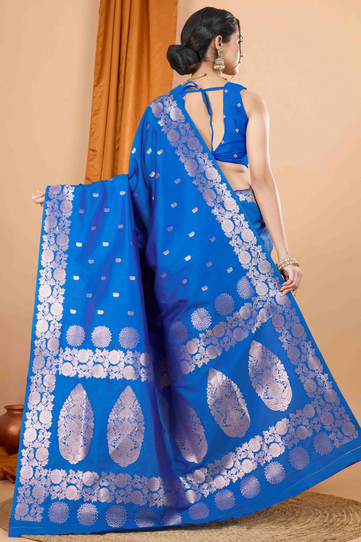 Blue Colour Banarasi Silk Woven Work Traditional Saree VSSD1113531